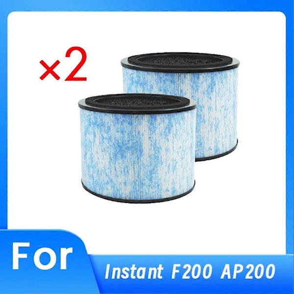 For Instant AP200 F200 Filter 3-i-1 HEPA Erstatningsfiltre HEPA Filter & Høyeffektivt Aktivt Kullfilter 2 stk