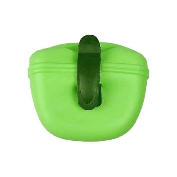 650ml Koiran Herkkupussi Magneettisella Sulkimella Vyöklipsillä Suuri Tilavuus Lemmikkikoiran Kannettava Koulutusvyötärö Green