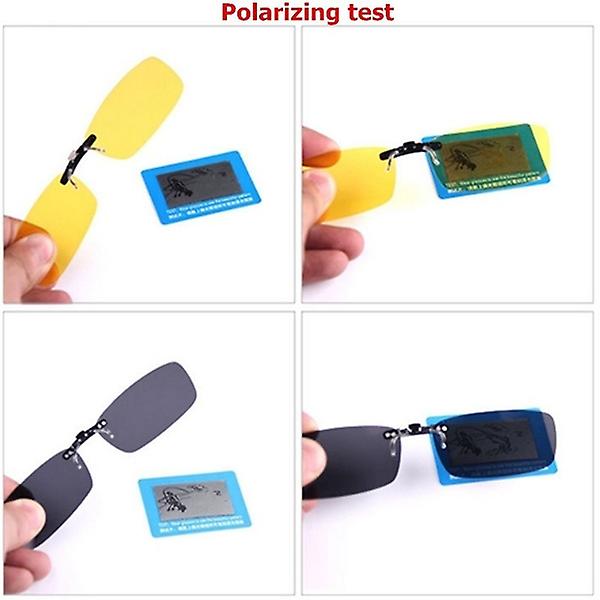 Polariserade Spegel Uv400 Lins Clip On Flip Solglasögon Glasögon Black and gray filn