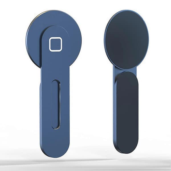 Magnetisk telefonholder til bærbar computer til IOS Phone 12 13 Stærk magnetisk kraft Aluminiumlegering Telefonholder til siden af bærbar computer Blå