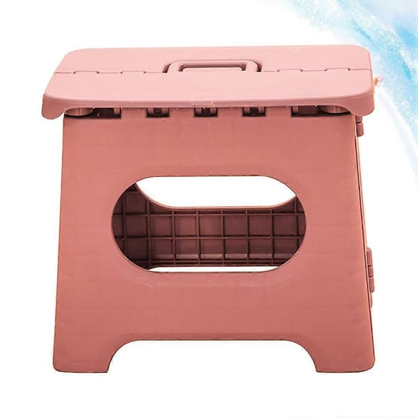 1 st Liten Bärbar Enfärgad Vikpall för Hem, Kontor, Badrum (Rosa)