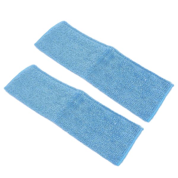 2 st 45 cm Platt Moppduk Bunden Fibermopp Dubbelanvändning Moppdyna med Hög Vattenabsorption