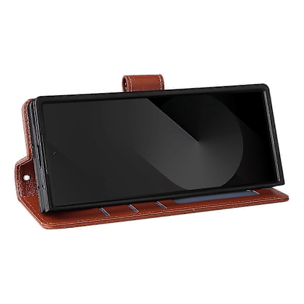 För Samsung Galaxy Z Fold6 5G Läderfodral Plånbok Kortfack Telefonskal s20241212192 Brown