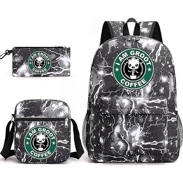 Guardians Of The Galaxy 3-pack Ryggsäckar Cartoon Barn Pojkar Flickor Skolväska Lättvikts Studenter Vattentät Kapacitet Mochilas style 24