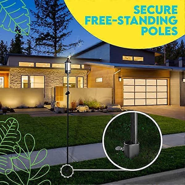 2 puutarhavalaisimen maapiikkiä, ruoho rauta suorat tangot, valaistusvarjon lisävarusteet maapiikit, musta