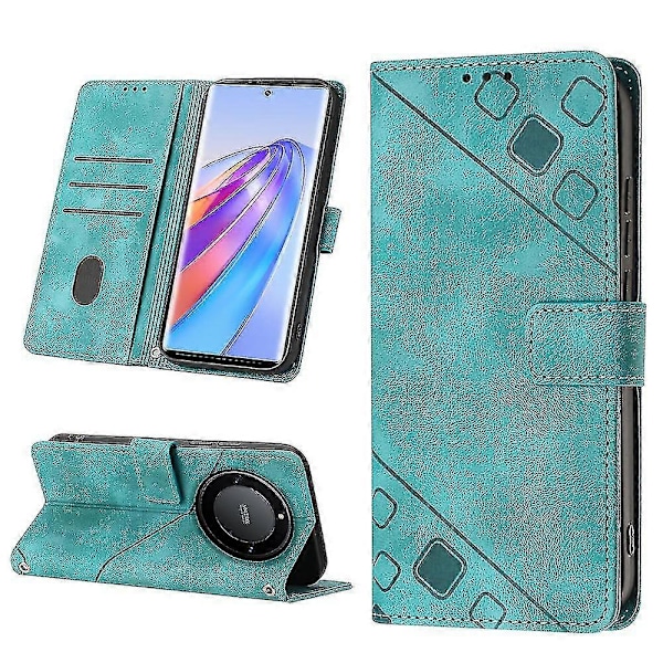 For Honor Magic 5 Lite 5g /x9a 5g/x40 5g Telefon Cover Flip Stand Læder Wallet Stødsikkert Cover Green