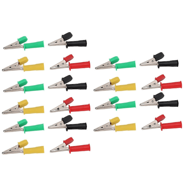 5-pack J.60045 5mm Elektrisk Testklämma i Mässing med 4mm Uttag Isolerad Elektrisk Klämma för Bil