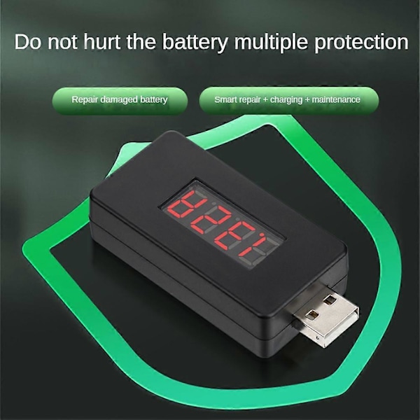 Mobiltelefon Batterireparatör Överladdning Överspänningsskydd Över Urladdningsskydd Batterispänning och Ström Detektor Vit