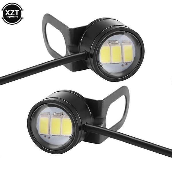 2 stk. Super Sterkt Kjørelys Eagle Eye LED Ryggelys Motorsykkel Tåkelys Frontlykt Dagslys Ice Blue