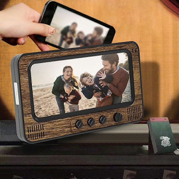 Mobiltelefonhållare Realistisk Bärbar Universell Retro TV-Formad Skrivbordsställ