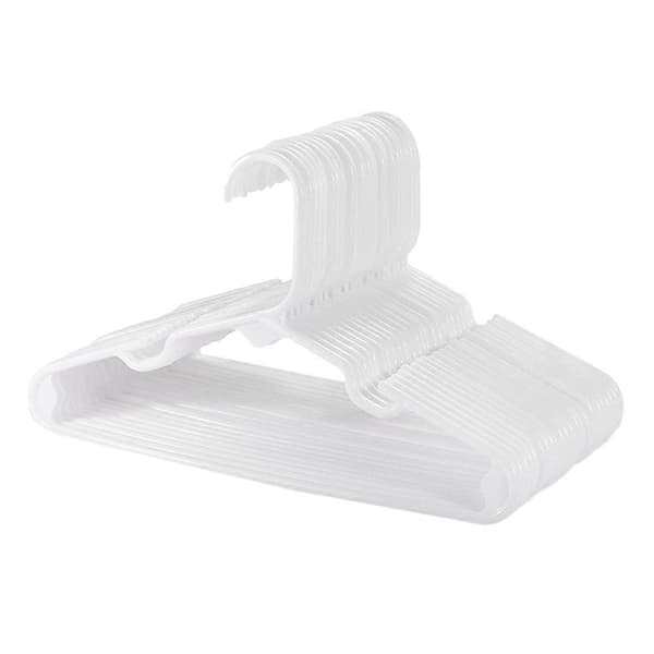 20 st Praktiska Plastgalgar för Barnkläder Hem (Vit)