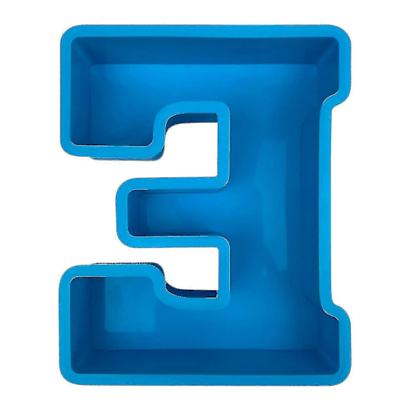 Alphabet Kagebageform Engelsk Bogstav Silikoneform 3d Alfabet Bogstav E