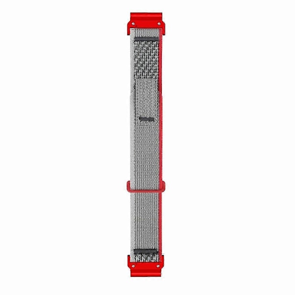 For Coros Vertix 2 / Garmin Fenix 7X / 6X / 5X 26mm Trail Loop Nylonbånd Myk Klokkereim - R Red  Grey Red