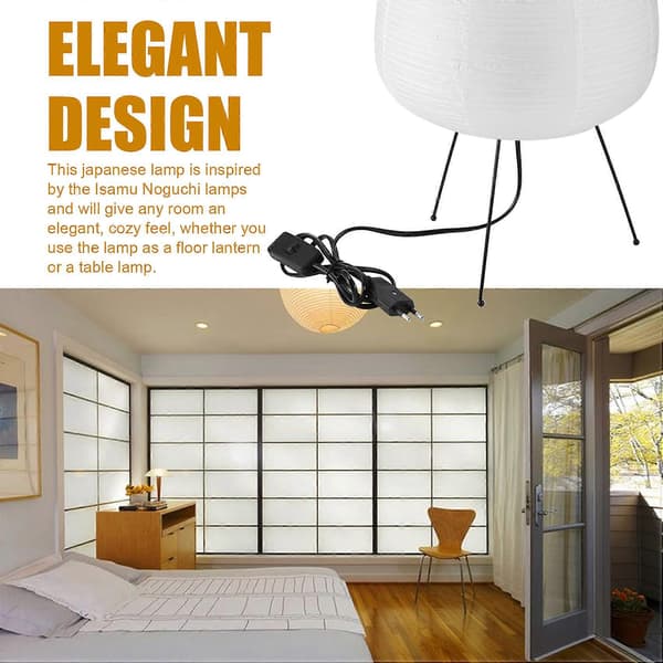 Harmony Opplyst Papirlampe, Wabi-Sabi Dekorativ Lampe Ris Papir, Ris Papirlampe EU Plugg