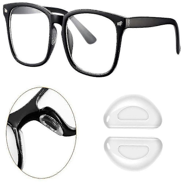 Itseliimautuva liukueste silikoninen nenätyyny silmälaseille aurinkolaseille Clear 1 Pair