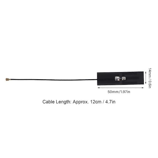 10 stk. FPC Antenne Innebygd 2 Frekvens Fleksibel for WiFi Bluetooth Ruter NZ?2.4G/5.8G?FPC?003