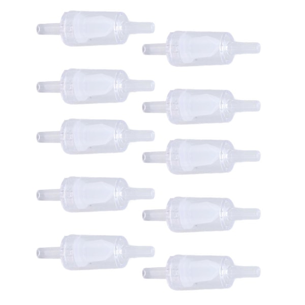 10 st Backventil 4mm PP Luftpump Akvarium 1-vägs Vattenstopp Backventil för Akvarium Vit
