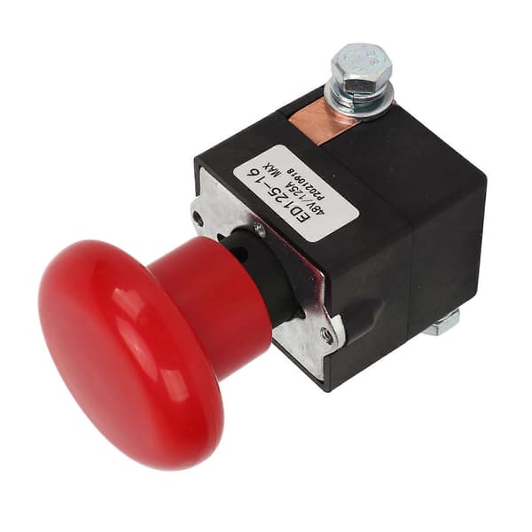 Nødstoppbryter 48V 125A Metalllegering ED125?16 Stoppknapp Passer for de fleste gaffeltrucker