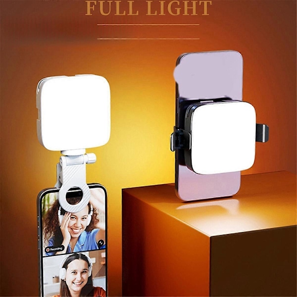 Mini LED -täyttövalo, kaksivärinen valaistus, kylmäkenkä kameralle, videokameralle, vlogille, irrotettava klipsikiinnitteinen valokuvausvalo, musta