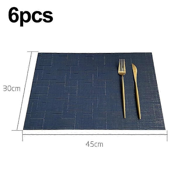 Suorakulmaiset pöytätabletit keittiön pöydälle ja ruokailuhuoneeseen, lämmönkestävät ja pinnalta pestävät tabletit Dark blue