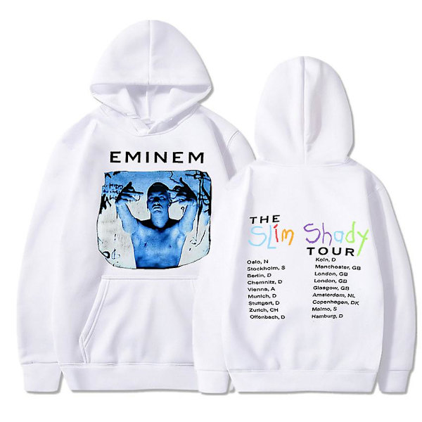 Eminem Anger Management Tour 2002 Hoodie Vintage Harajuku Rolig Rick Tröjor Långärmad Herr Dam Pullover Mode White10 XXXL