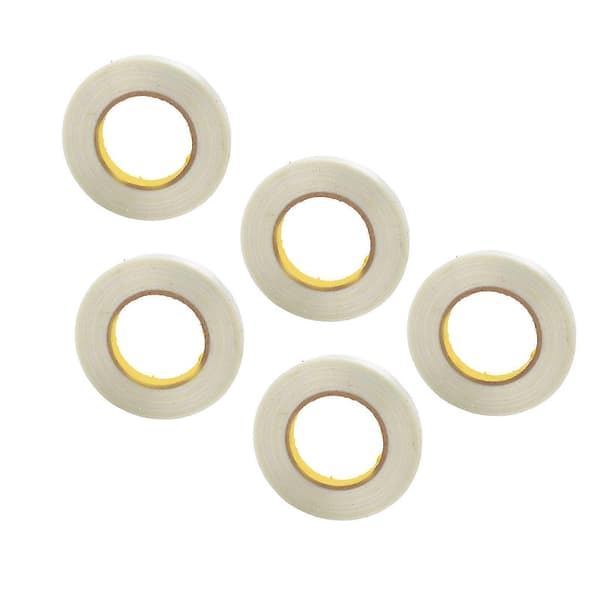 5 stk. Filament Strapping Tape Transparent Glasfiber Stærk Trækstyrke til Pakning Forsegling
