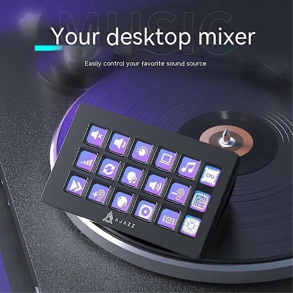 Akp153 Desktop Controller Konsol Panel Programmering Genvejstast 15-Tasters Tastatur Kablet PC Tilbehør til Windows-B
