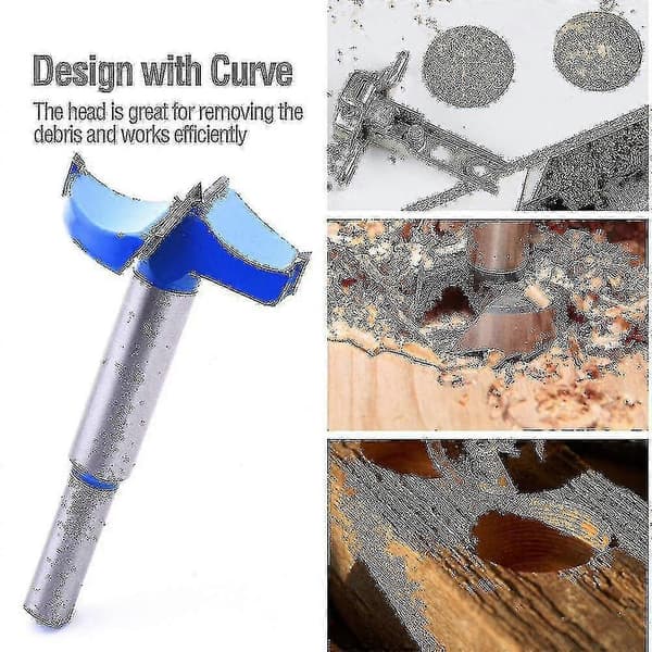 15-100mm Forstner Bor Trebearbeiding Bor Sett Boring Hull Sag Kutter Tct Sekskant/rundt Skaft 40mm