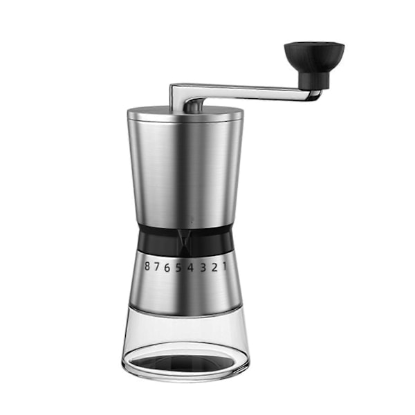 Manuell Kaffekvern 304 Rustfritt Stål Bærbar Håndsveiv Kaffebønnekvern for Kontor Hjem