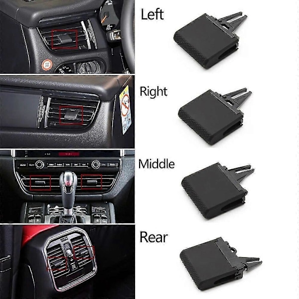 Auton etu- ja takailmastointiventtiilin ulostulon kieleke Korjaussarja Ilmastointilaitteen lapa pidike Porsche Macan 2018 2019 2020 2021 2022 Right 1PC