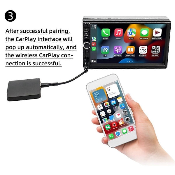 Carplay Ai Box Langallisesta CarPlaysta langattomaan Dongle-aktivaattoriin USB/Type-C-porttituki automultimediasoittimelle