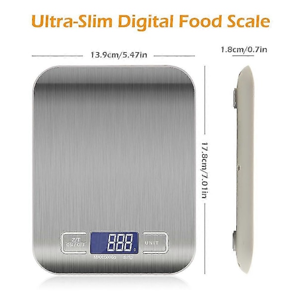10/5kg Köksvåg med LCD-display Precision Elektronisk Våg 5kg