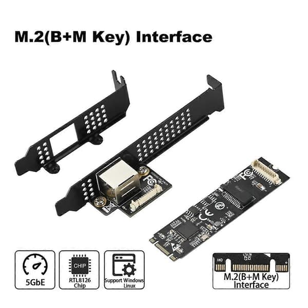 M.2 til 5G Netværkskort Realtek RTL8126 Chip PXE Diskless Boot E-Sports Spil Netværkskort Kablet RJ45 LAN Controller Kort