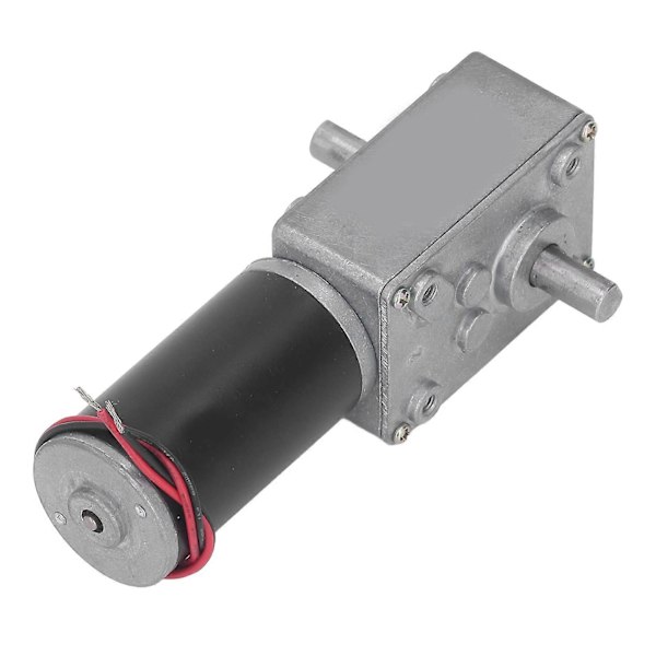 DC Gear Motor Mikro Høy Torsjon Hastighetsreduksjon Turbine 12V Dobbel Aksel Selvlåsende Reversibel Snekkegirboks Motor 60RPM