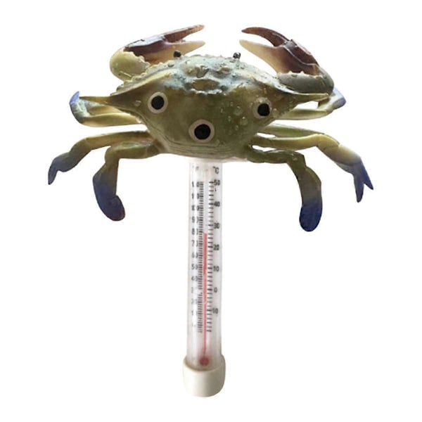 Pooltermometer Flytande Lättläst Stor Storlek Pooltermometer Havsdjursformad Termometer (Krabba)