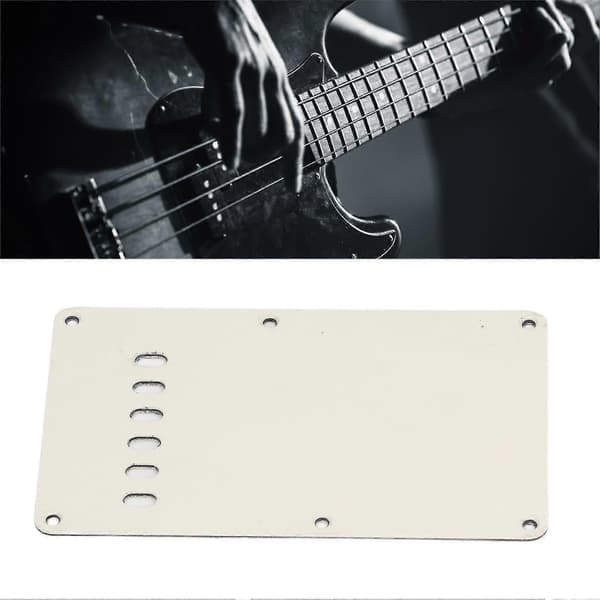2 st Elgitarr Baksida Skyddsplatta 6 Hål Robust Utsökt Utseende Gitarrplektrumskydd Bakplatta Svart Beige