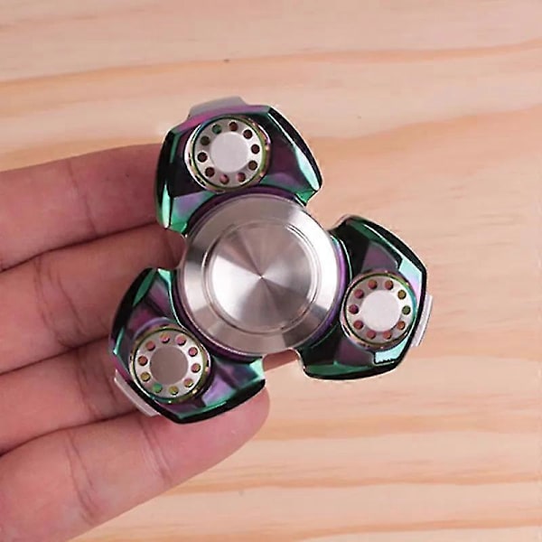 Senior Alumiinioksidi Metallinen Fidget Spinner Ruostumaton Teräs Messinkipinnoitus Timanttikiillotus 606 Hiljainen Laakeri Sormi Fidget Gyro Colorful