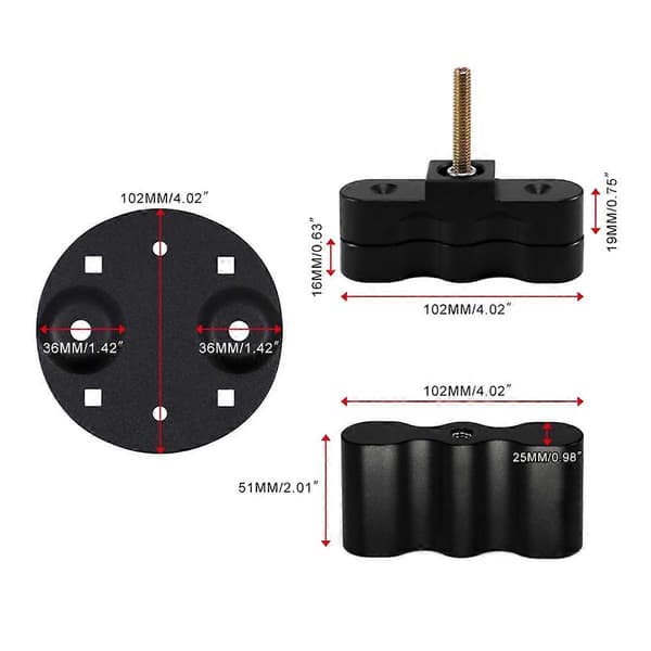 Pack Mount Kombinationslås, Låsande Pack Mount med Bakplatta för Standard Bränslebehållare, Vattenbehållare