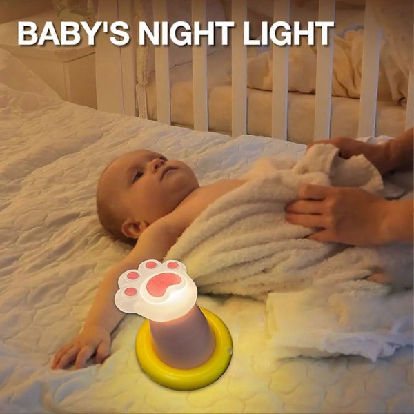 Kattepote Natlampe med Auto-Sluk Timer Blødt Lys Flicker Fri Dæmpbar Sødt Design Børn Kattepote Natlampe Skrivebordsindretning