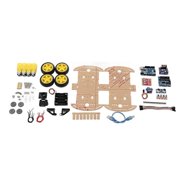 Smart Robotbil Chassi Kit Spårningsmotor Robot Smart Bilplattform för 4WD DIY