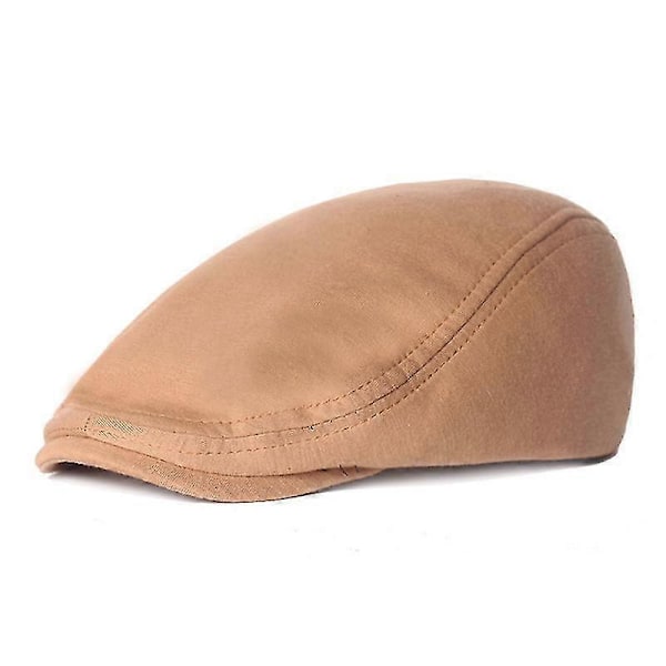 1 st Bomullsmössor Män Kvinnor Hatt Mjuk Casual Basker Enfärgad Unisex Retro Hatt Khaki