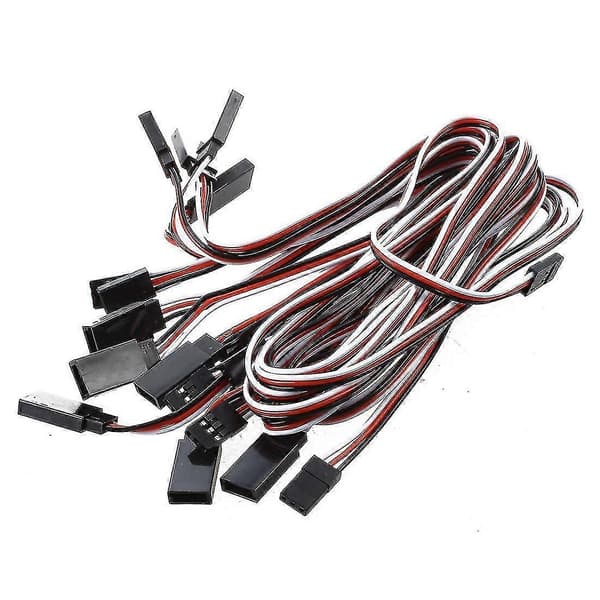 10 stk. 3-benet han til hun RC servo forlængerledning kabel 50 cm længde