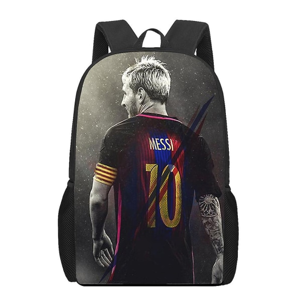 Football-star-messi Skolväskor För Pojkar Flickor 3d Print Skolryggsäckar Barnväska Dagis Ryggsäck Herr Barn Mochila