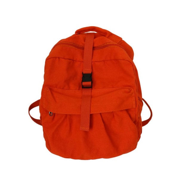 Retro Casual Ryggsäck Dam Resväska Mode Stor Kapacitet Ryggsäck orang red