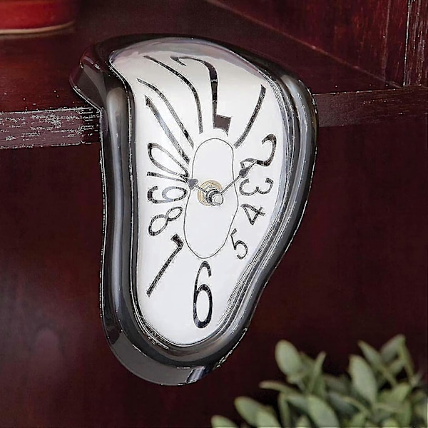 Väggklocka, Salvador Dali Smältande Klocka, 18 cm Surrealistisk Bords-Hyllklocka, Modern Hemväggsdekoration