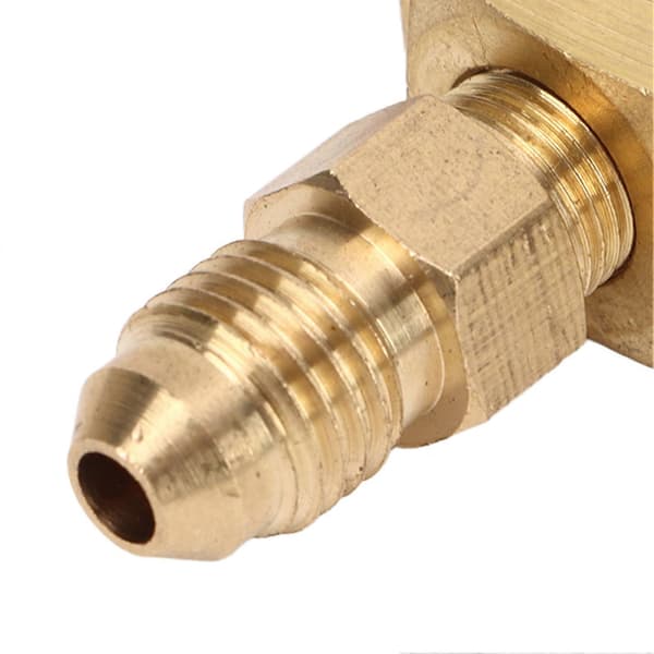 T-koppling Adapter 4AN 1/8in NPT BSP Mässing Perfekt Tätning för Turbo Oljetillförsel Trycksensor