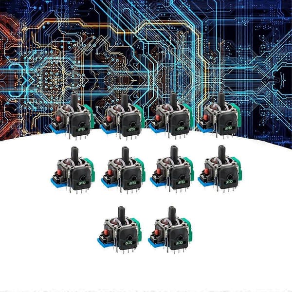 10 stk. Hall elektromagnetisk joystick til spillekonsol 3D Hall joystick sensor potentiometer