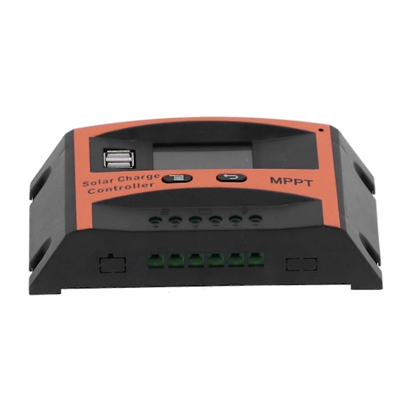 Solar Charge Controller Panel Batteri Fotovoltaisk MPPT Regulator med Dobbelt USB Port 12V/24V10A
