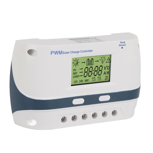 PWM Solar Charge Controller 60A 12V 24V 48V IP32 Vandtæt Parametre Justerbar Temperaturkompensation LCD-display