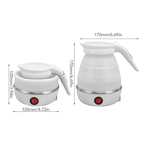 Foldbar Elkedel 400W 600ML Automatisk Sluk Sammenklappelig Rejse Bærbar Vandkoger